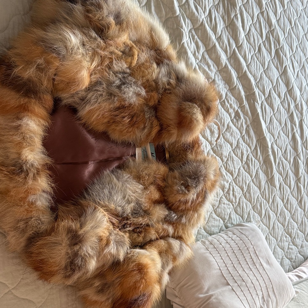 Marciano Fur Vest in Brown and Tan